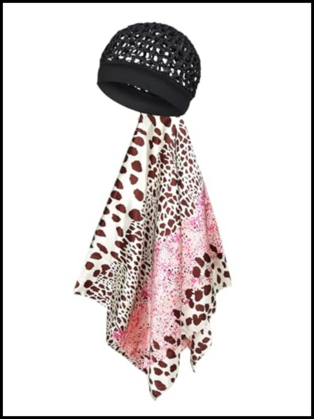 Satin Hair Wrap Cap Net Scarf Elastic Band Silk Press Protective Sleep